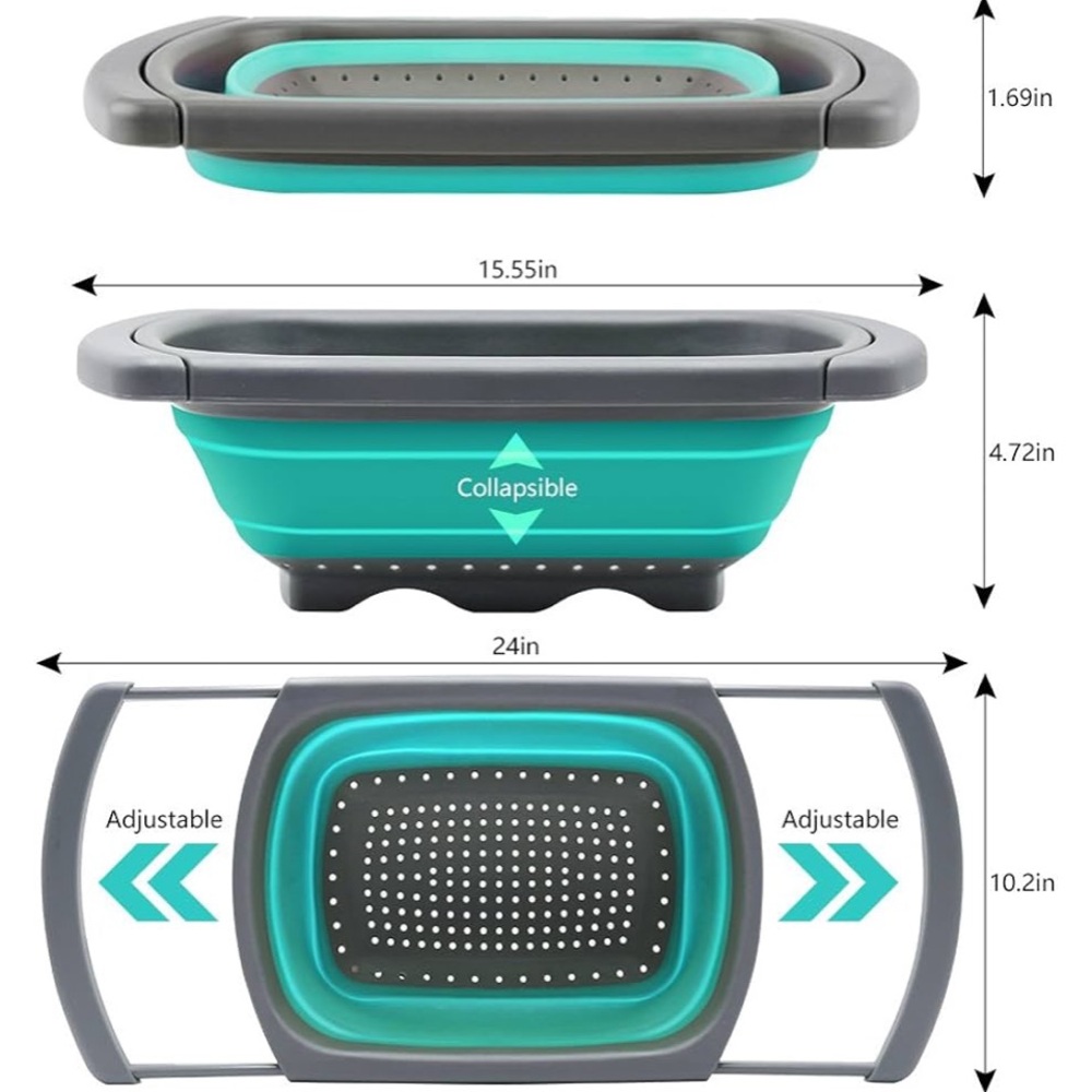 🆕 Collapsible Collander Strainer - Picture 2 of 7